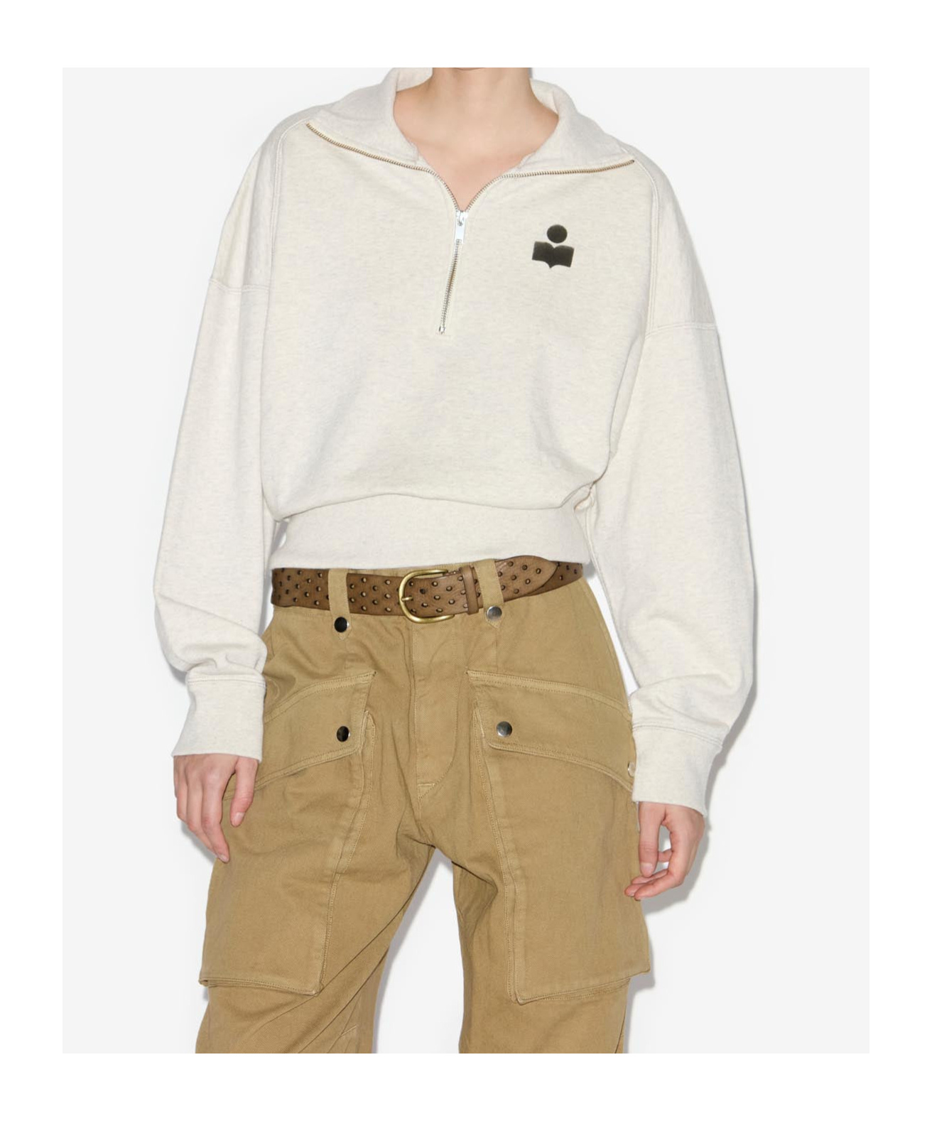 Isabel Marant Étoile Ross Logo-print Sweatshirt In White