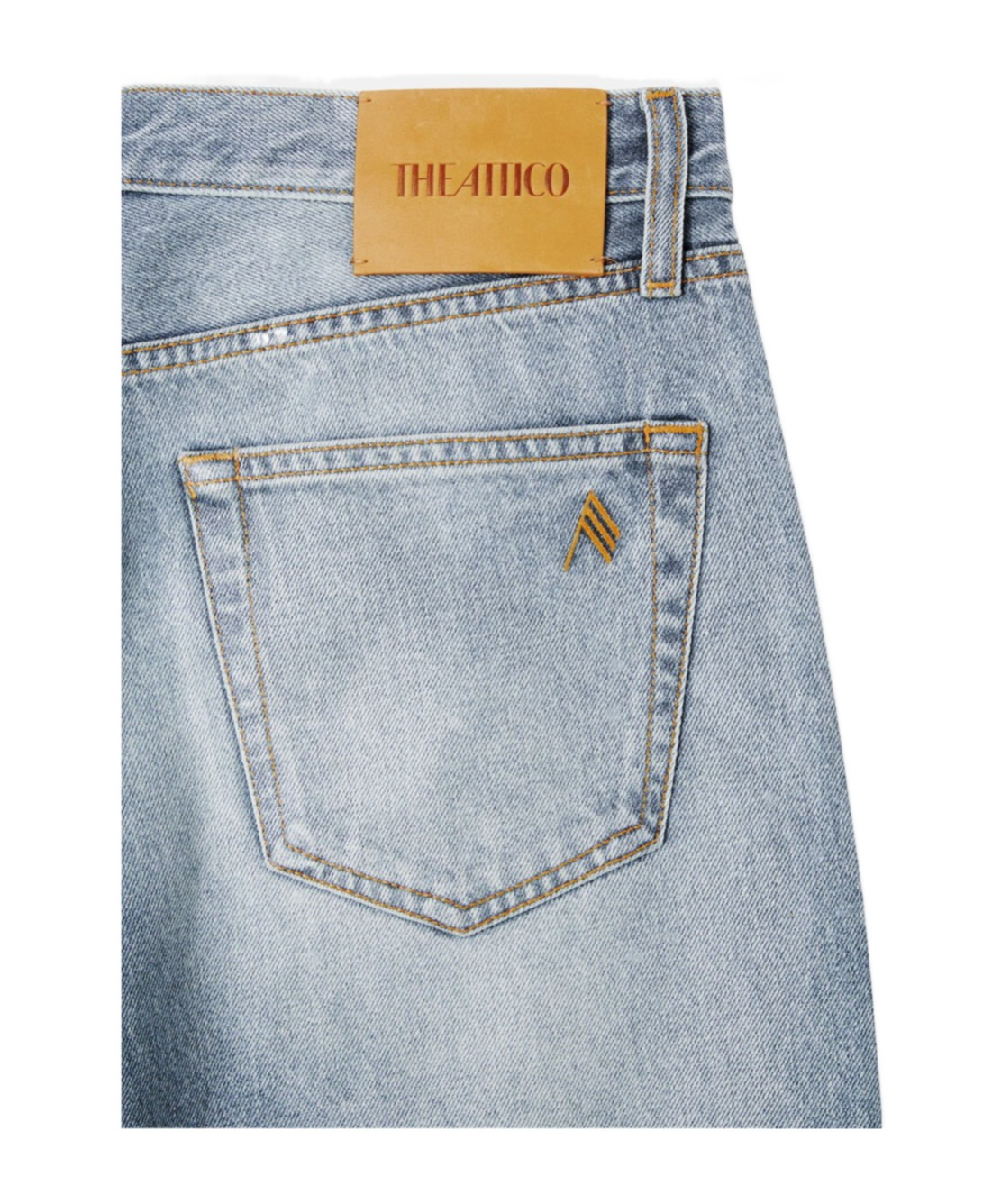 Attico Sky Blue Long Pants In Gray
