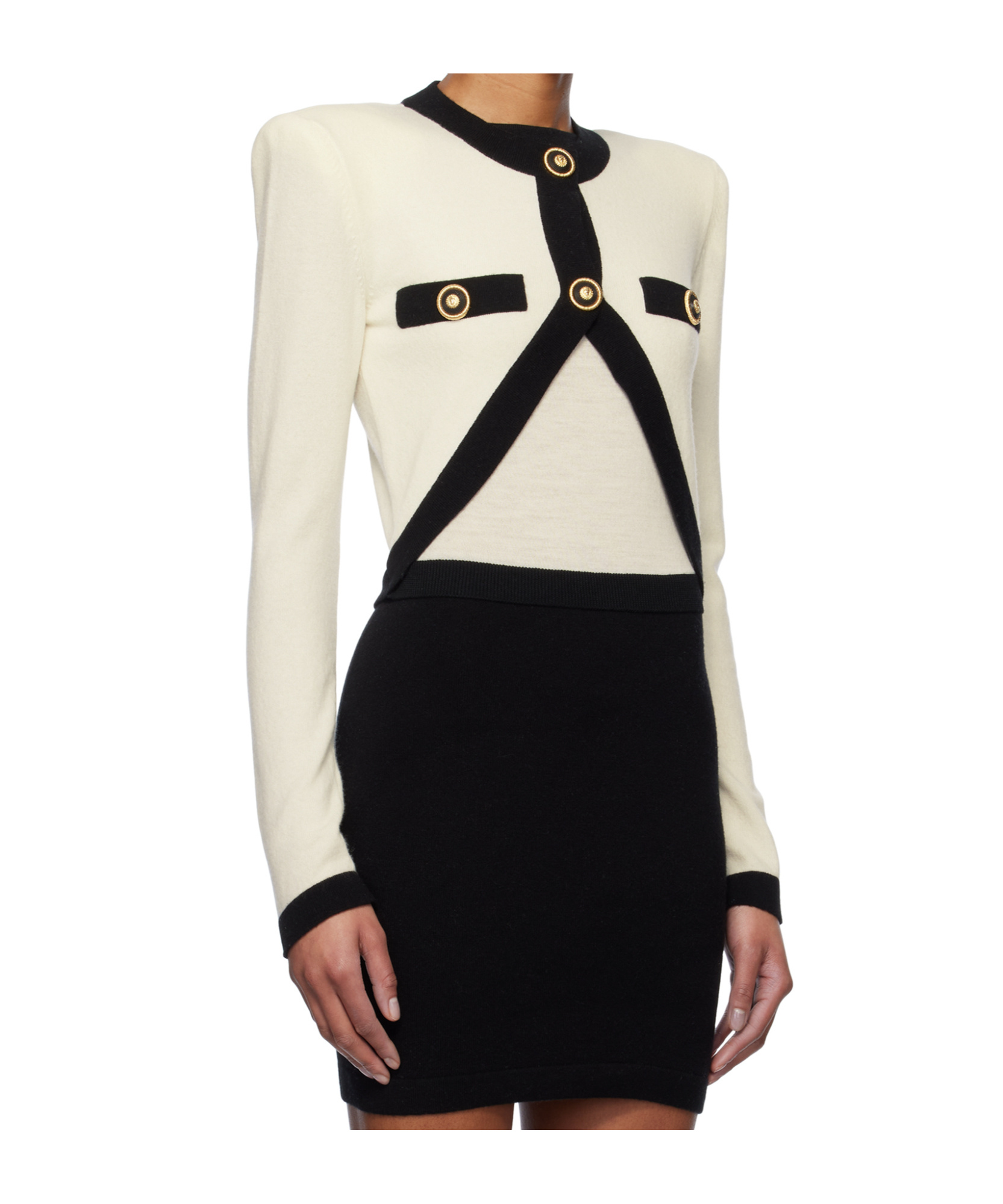 Balmain Vestido Midi - Filo Leone Catena In White