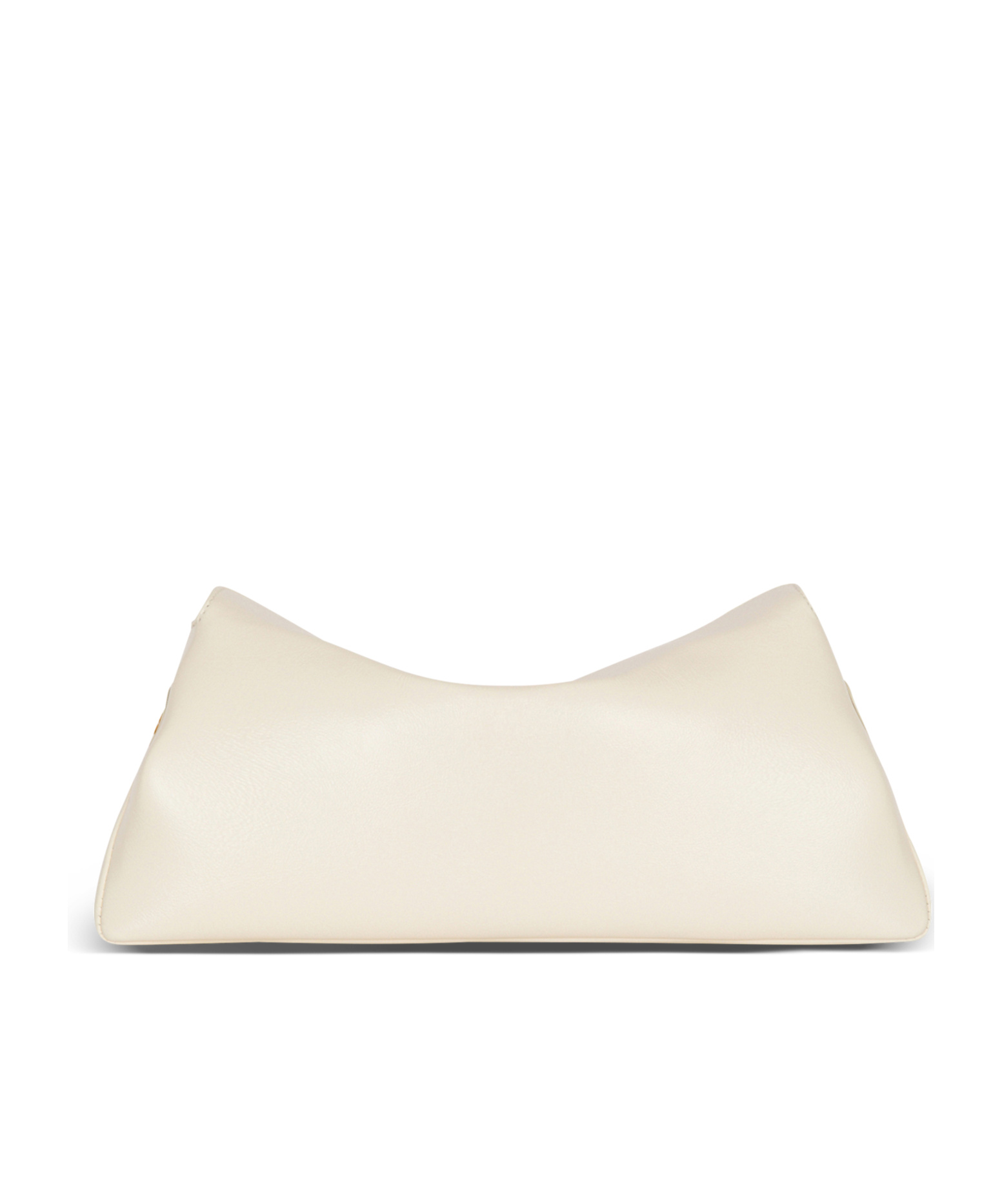 Balmain 1945 Soft Crinkled Leather Clutch In Brown