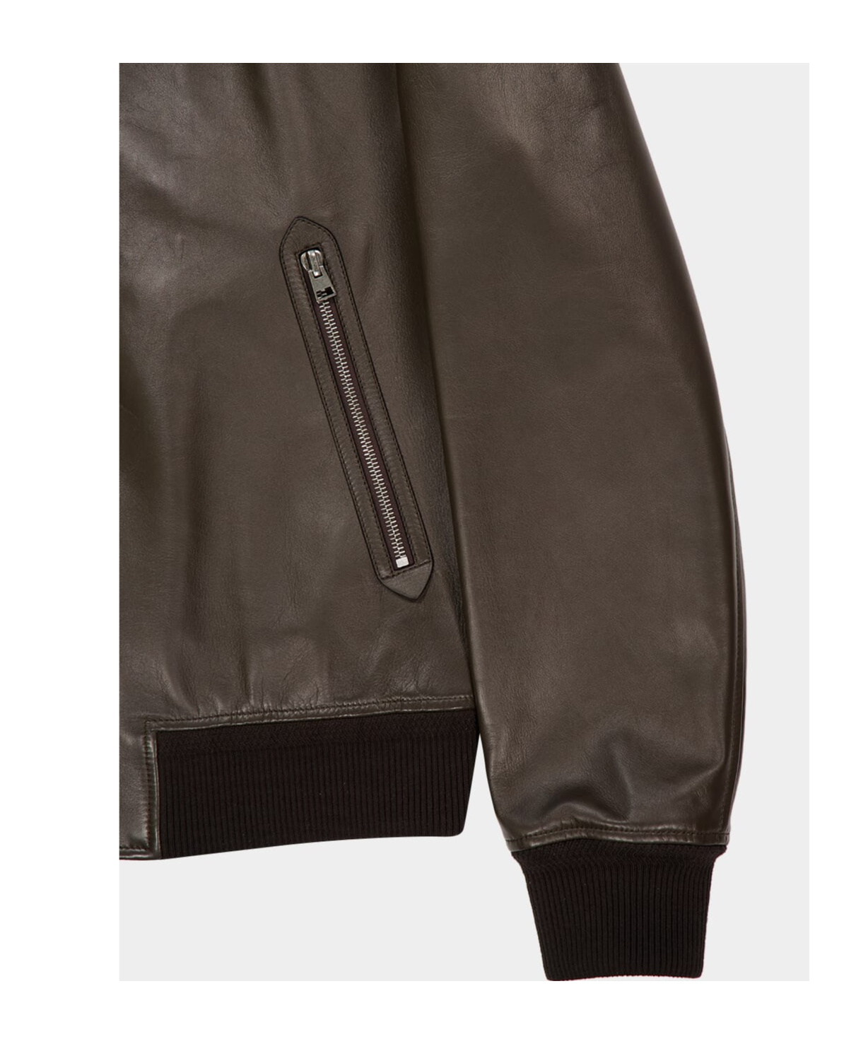 Tom Ford Leather Jacket In Brown