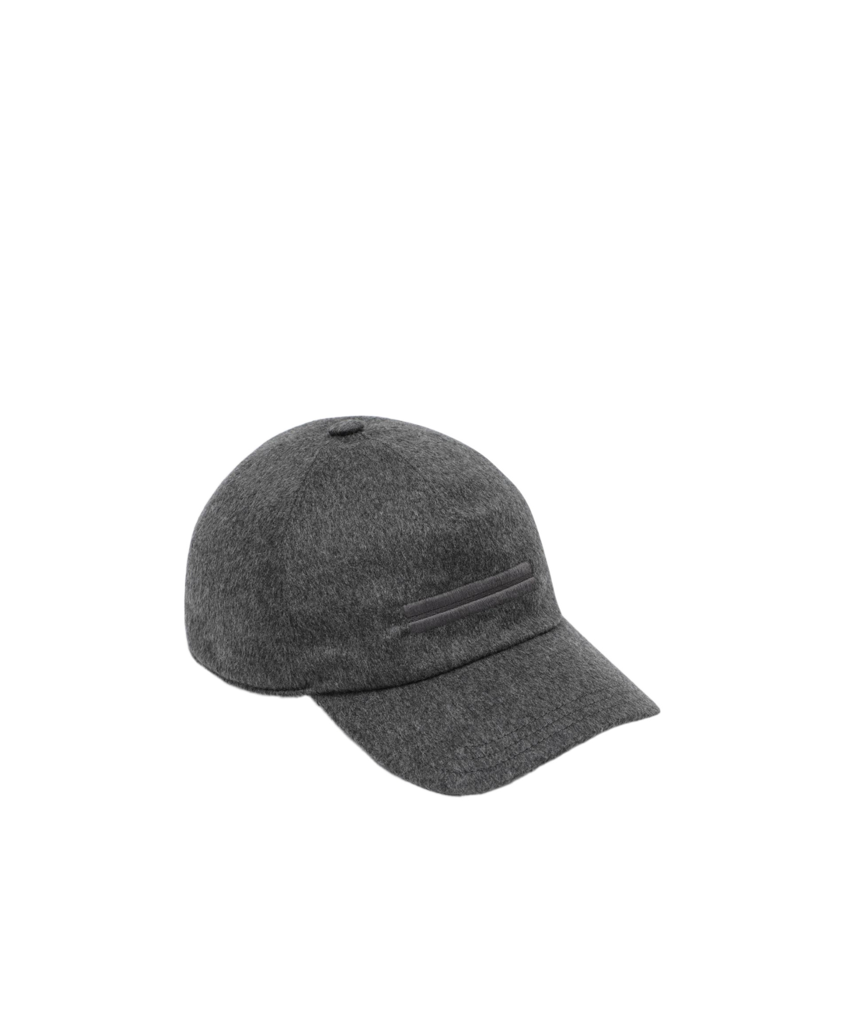Zegna Cashmere Baseball Cap Embroidered Detail In Gray