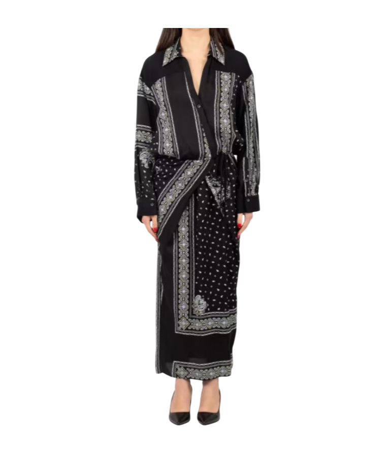 Pinko Shirt Dress In Black