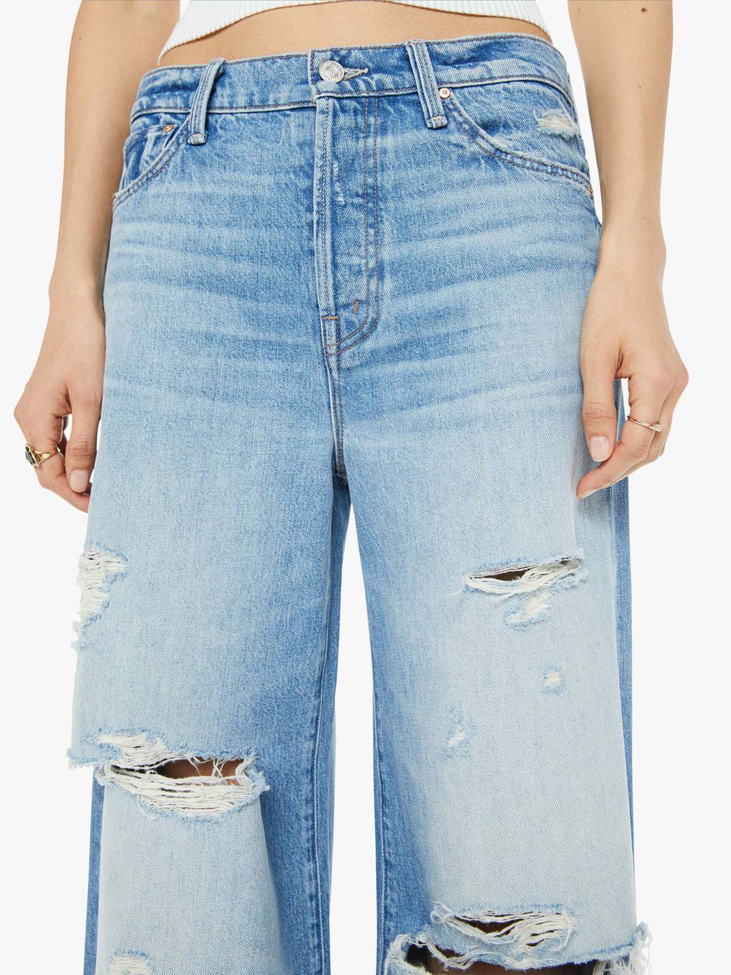 Mother Belt-loop Jeans In Blue
