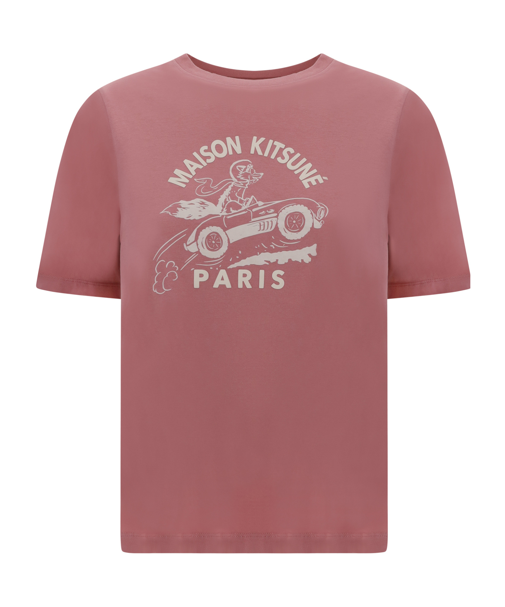 MAISON KITSUNÉ MAISON KITSUNÉ RACING FIX PRINTED CREWNECK T-SHIRT 