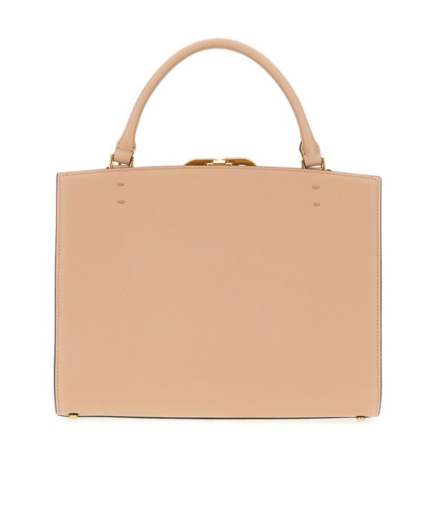Valentino Vlogo-plaque Tote Bag In Nude