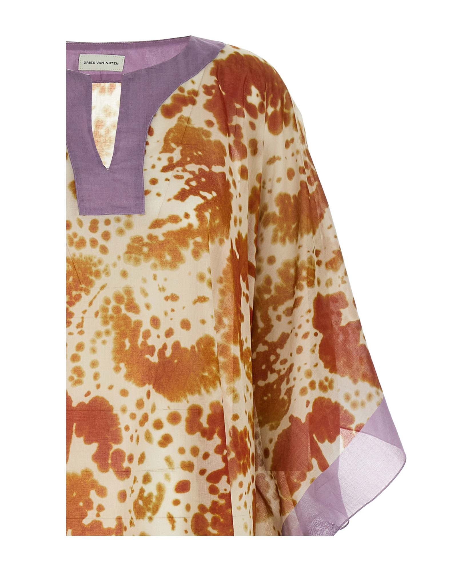 Shop Dries Van Noten Short Sleeve Dress In Nude