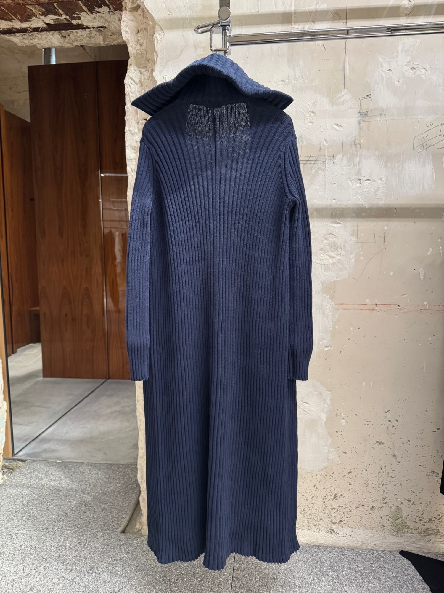 Balenciaga Long-sleeved Oversized Cardigan In Blue