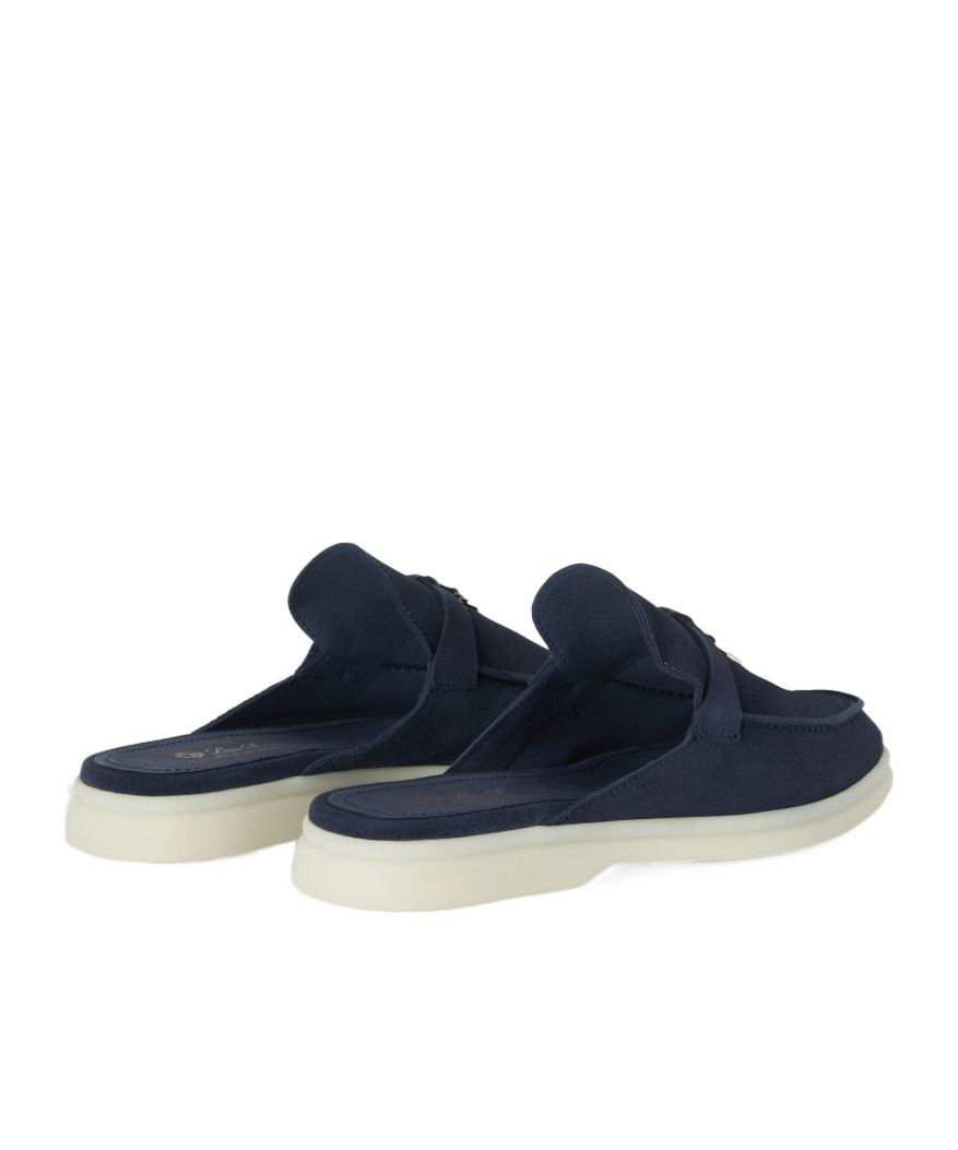 Loro Piana Babouche Charms Slip-on Flat Shoes In Blue