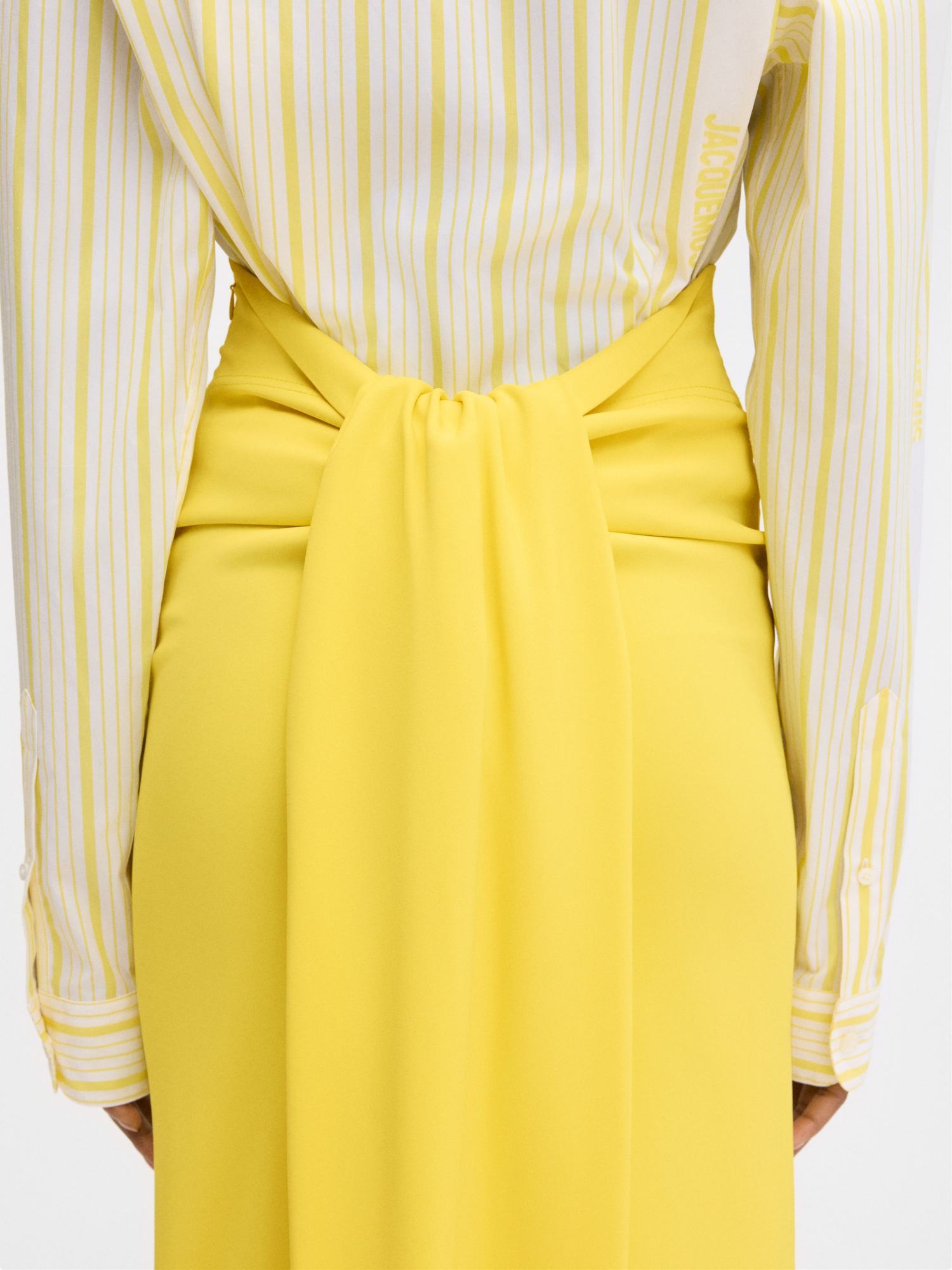 Shop Jacquemus The Sablier Skirt In Yellow