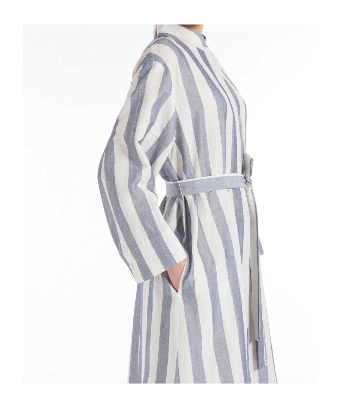 Max Mara Refined Midi Dress With Vertical Stripes