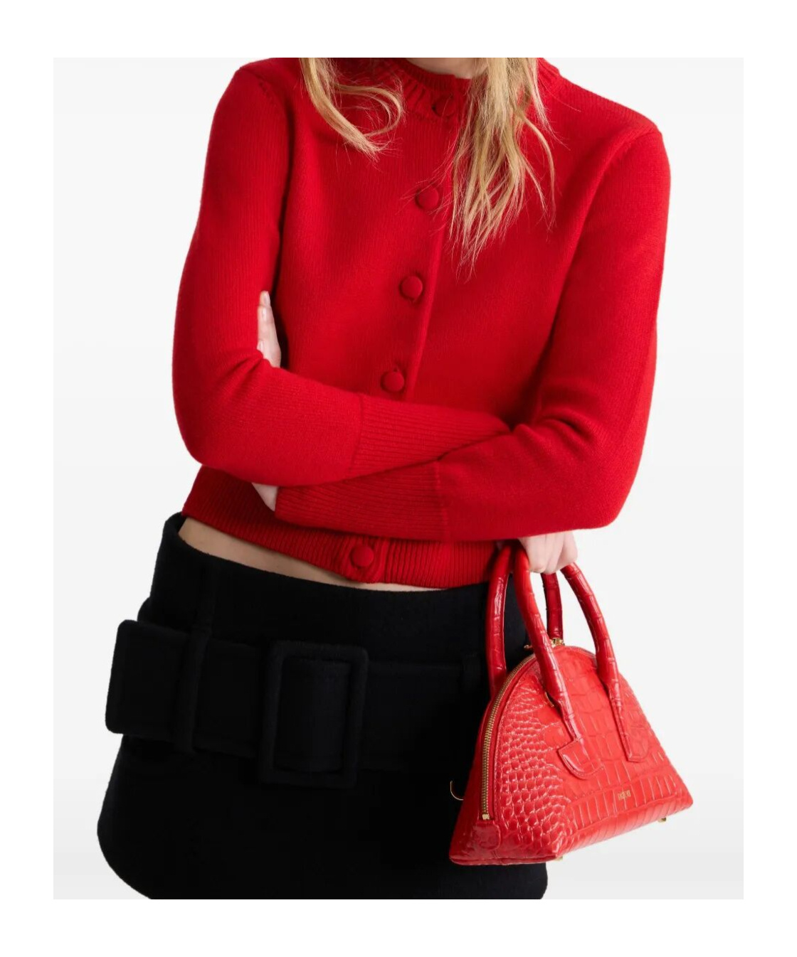 Patou Crew Neck Ribbed Knitwear With Long Sleeves In Red