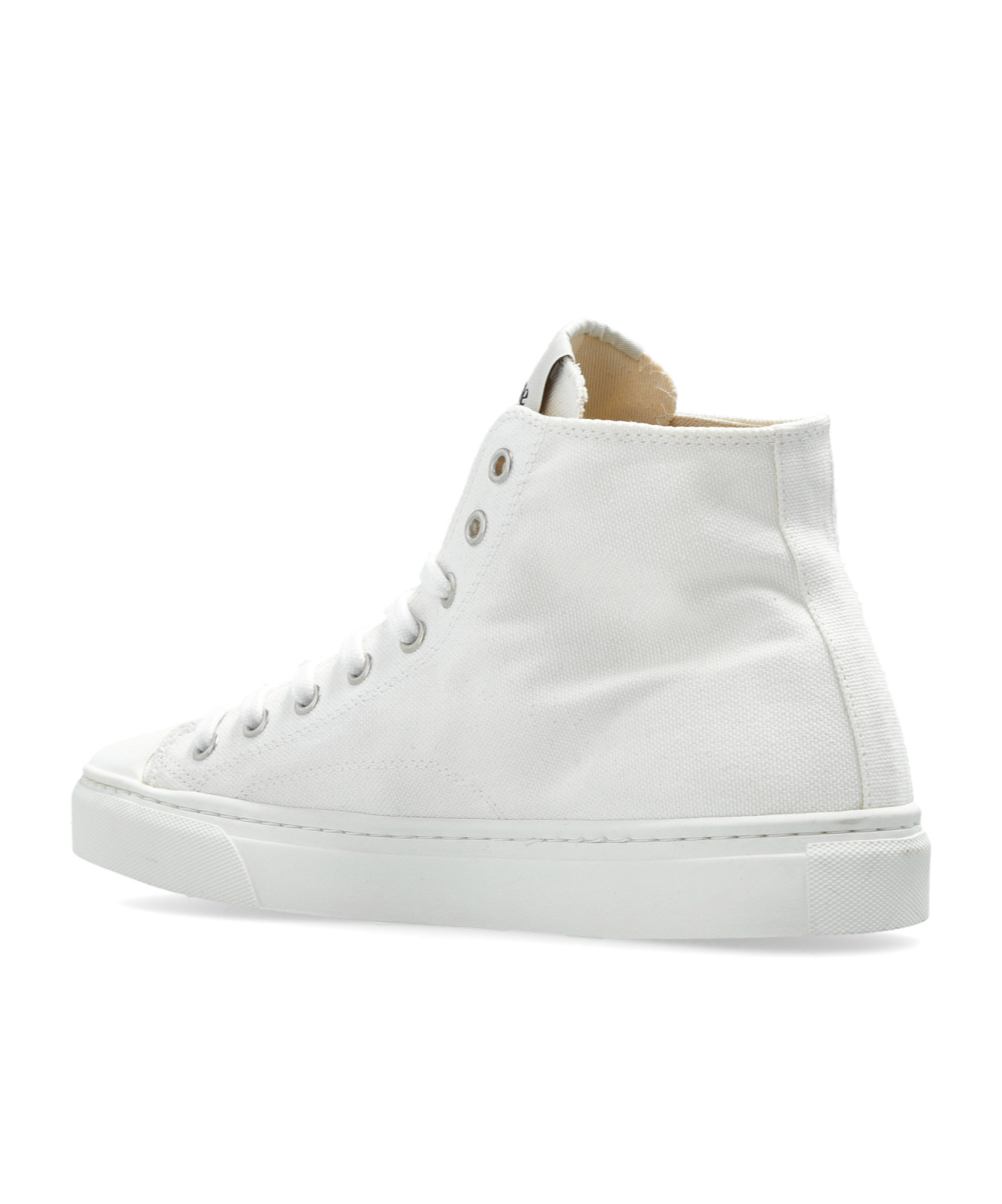 Vivienne Westwood Plimsoll High Top Canvas Man Sneakers White Size 12 Textile Fibers In White