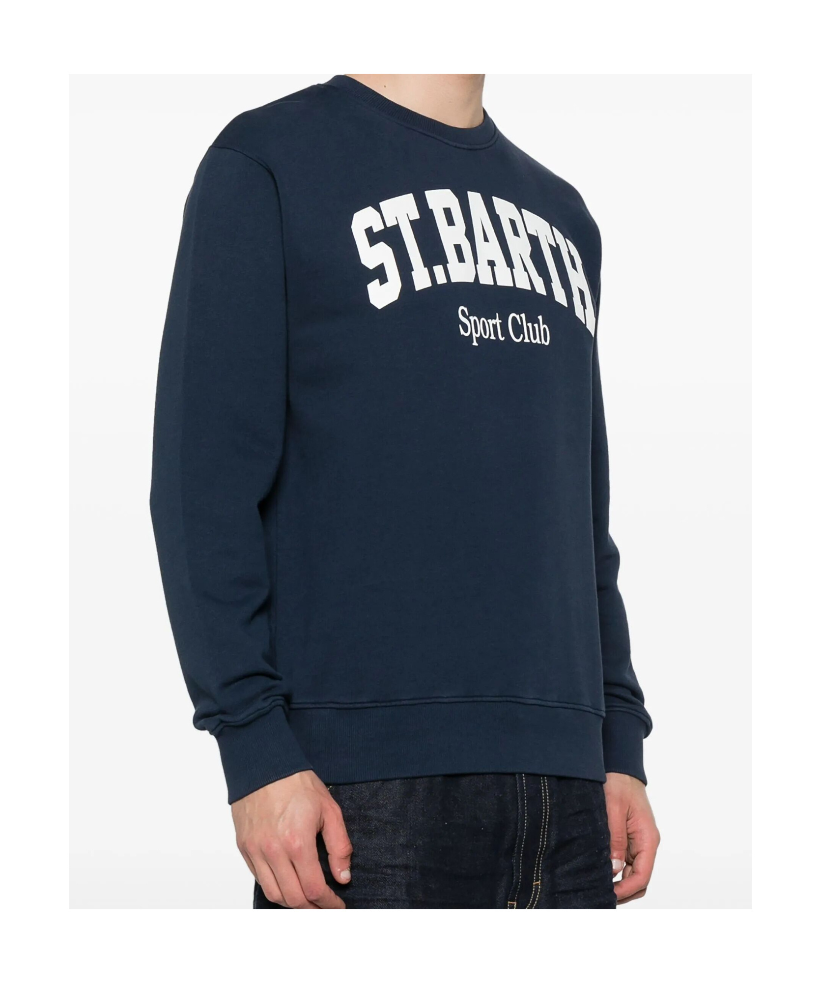 Mc2 Saint Barth Brushed Cotton Sport Club Crew-neck Sweatshirt With Printed