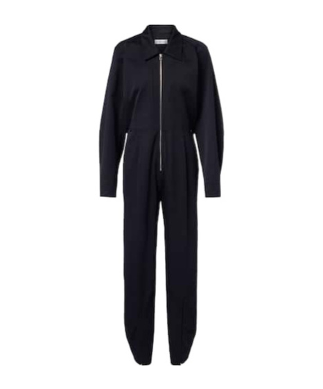 Victoria Beckham Wool-blend Jumpsuit In Black