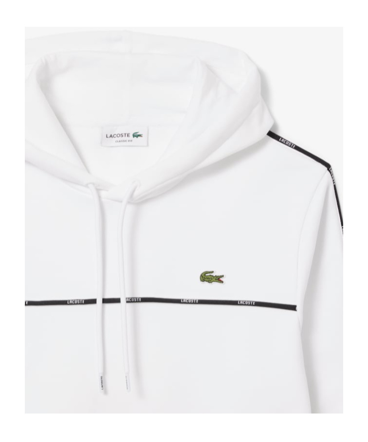 Lacoste Striped Sweatshirt In White