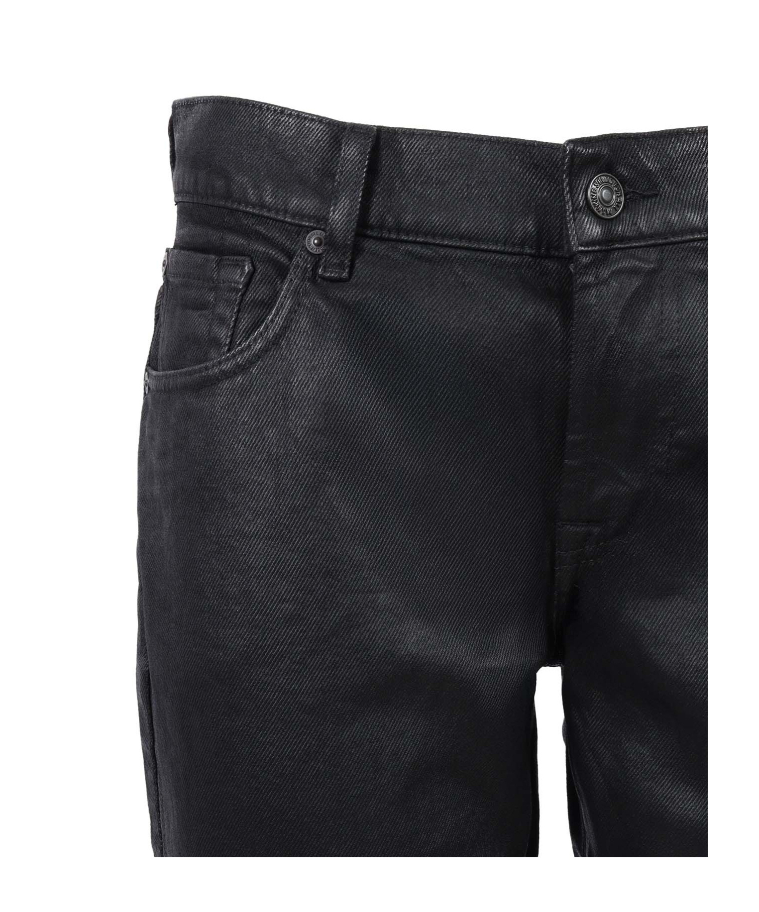 7 For All Mankind Flared Denim Trousers In Black