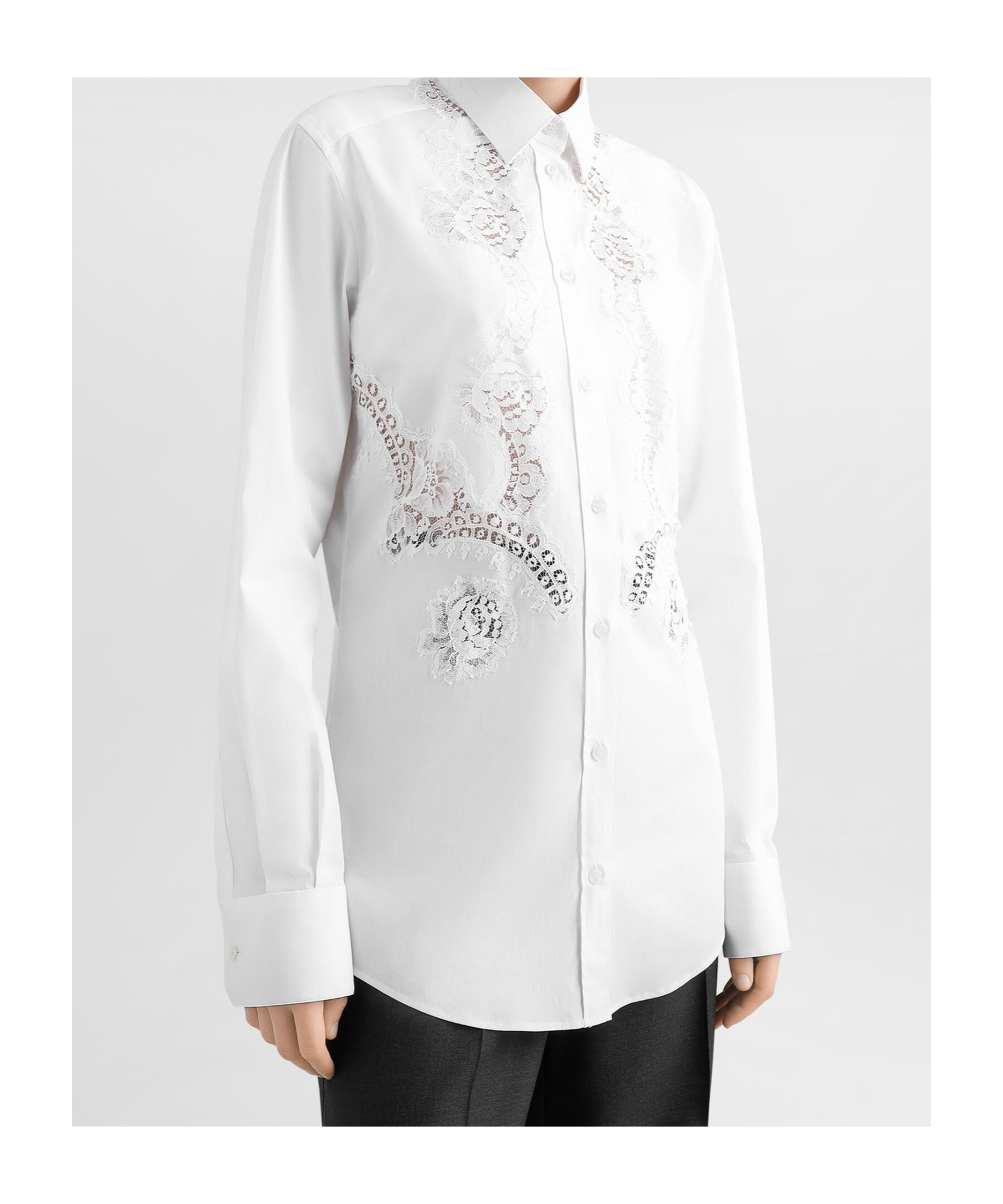 Dolce & Gabbana Long Sleeve Shirt In White