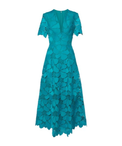 Elie Saab Deep V-neck Dress In Blue