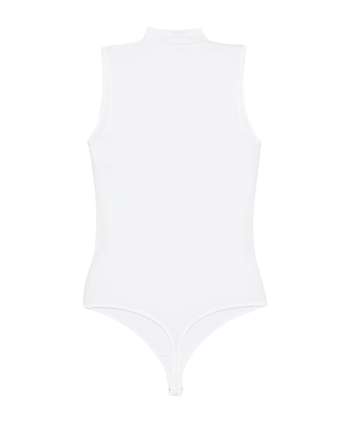 Wolford High Neck Sleeveless Jersey Bodysuit In White
