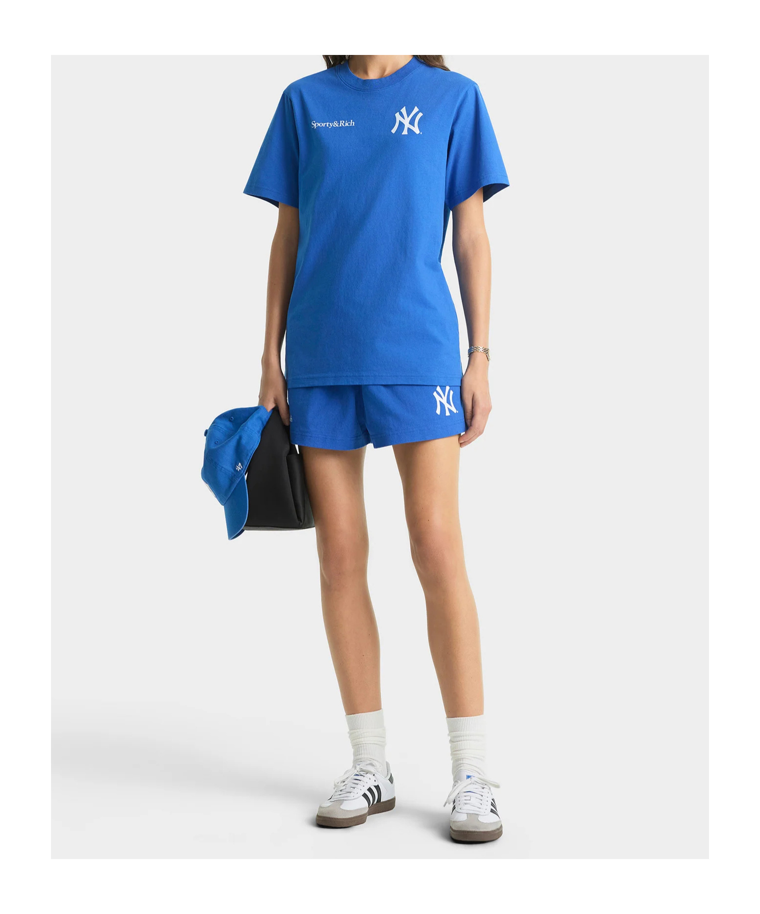 Sporty And Rich Crew Neck T-shirt In Blue