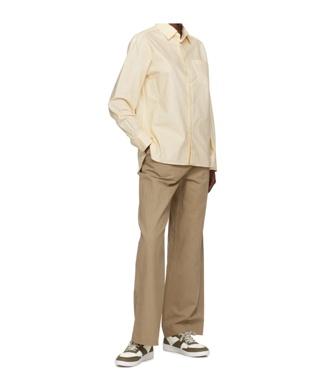 Apc Tressie High-waist Palazzo Trousers In Nude
