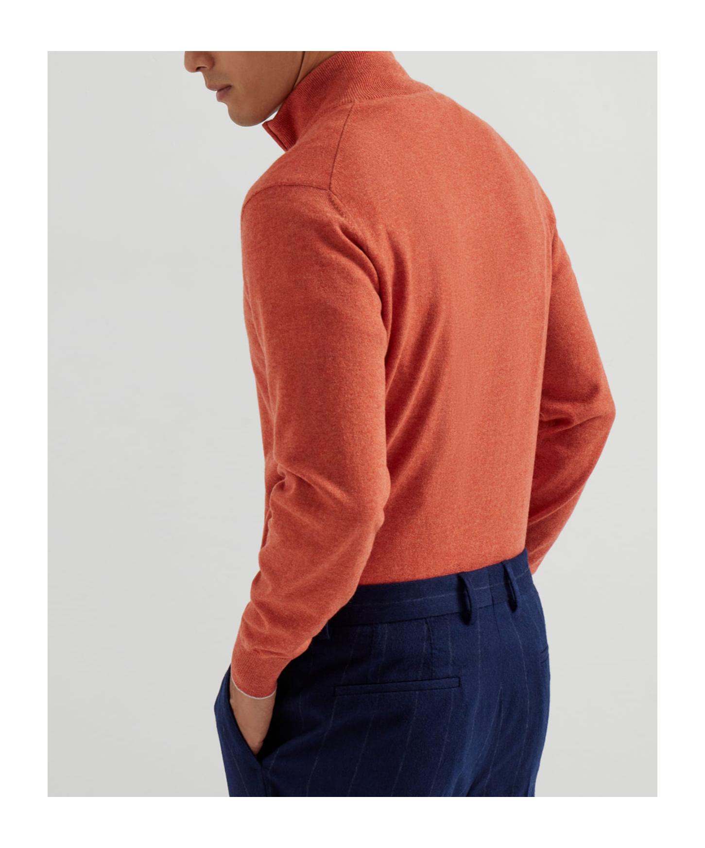 Brunello Cucinelli Cashmere Sweater With Half Zip In Red