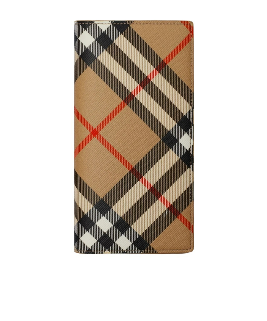 Burberry Check-pattern Bi-fold Wallet In Green