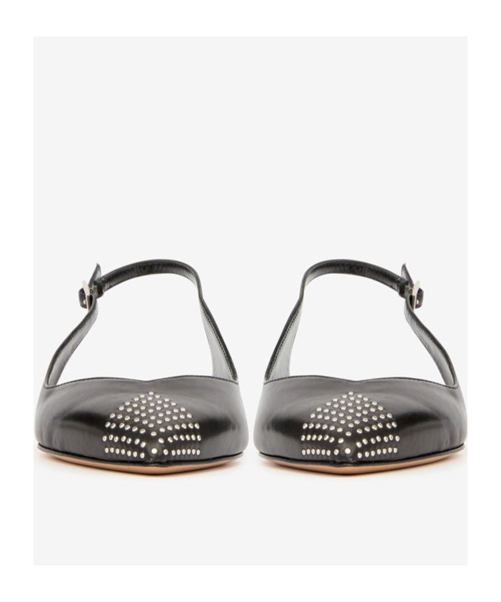 Isabel Marant Flat Sling Back Ballerina Shoes In Black