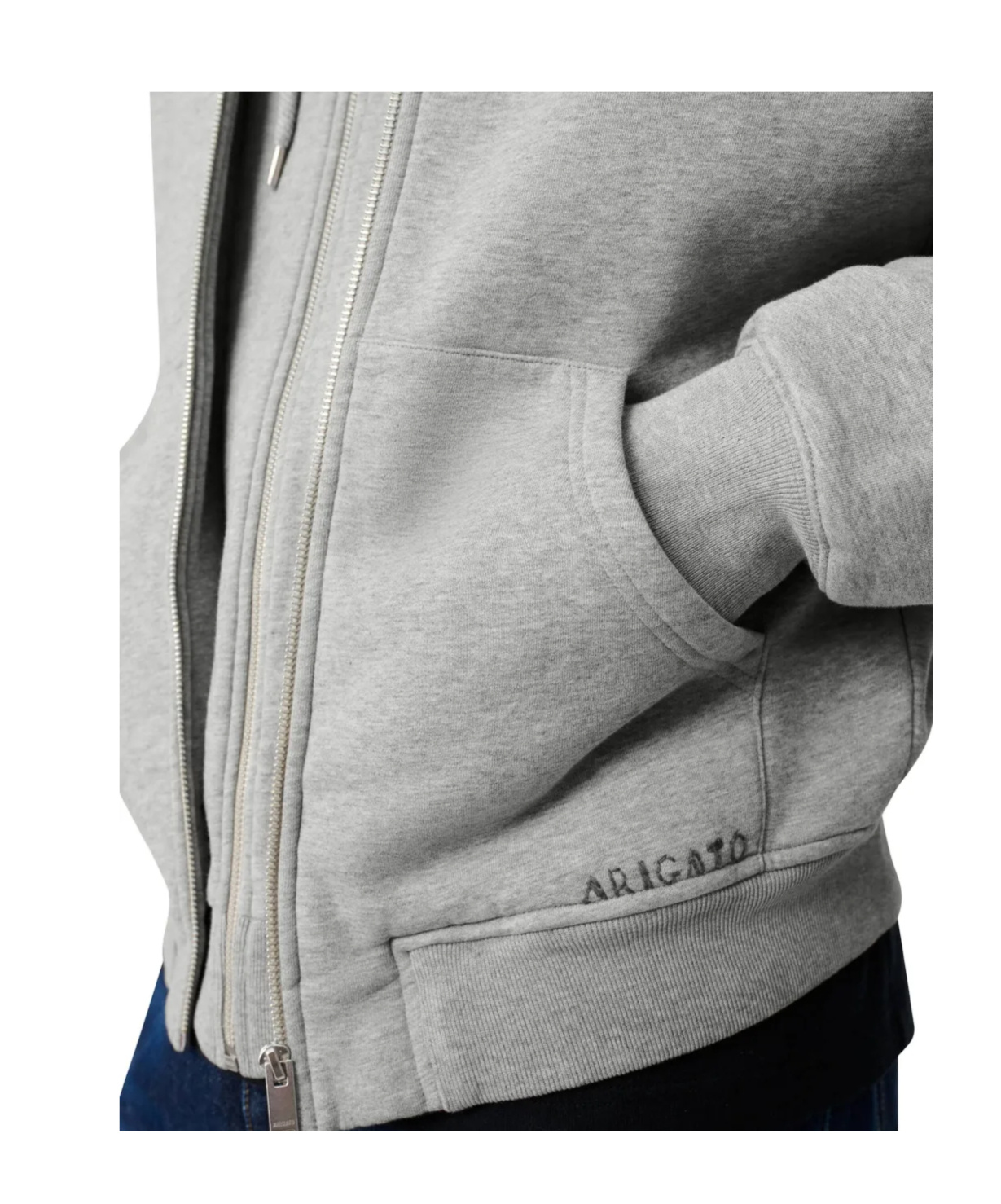 Axel Arigato Men Zip Hoodie In Gray