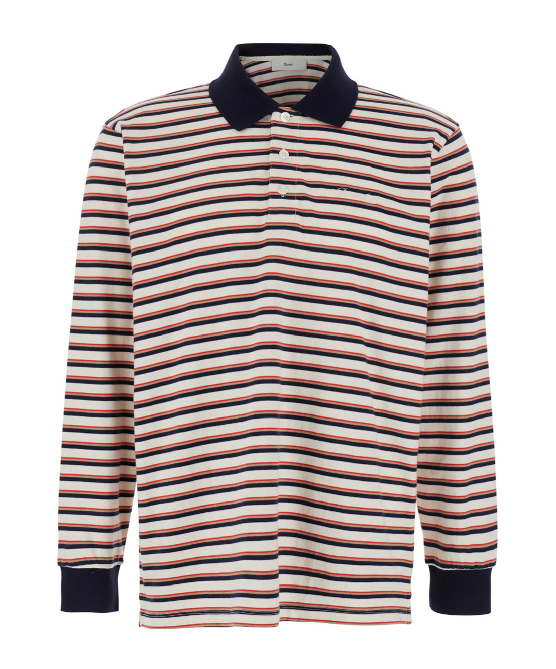 Dunst Multicolor Polo Shirt With All-over Striped Motif And Logo Embroidered On The Front