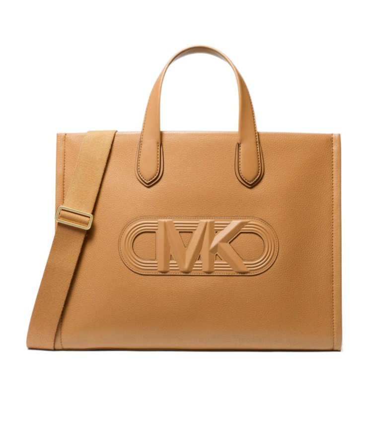Michael Kors Gigi Leather Tote Bag In Brown