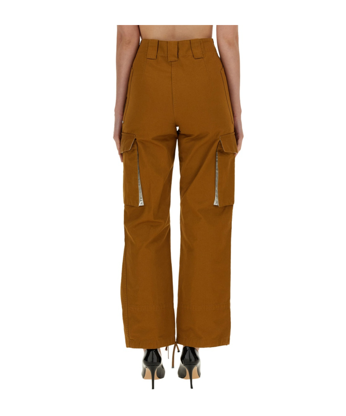 Rabanne Belt Loops Slacks In Brown
