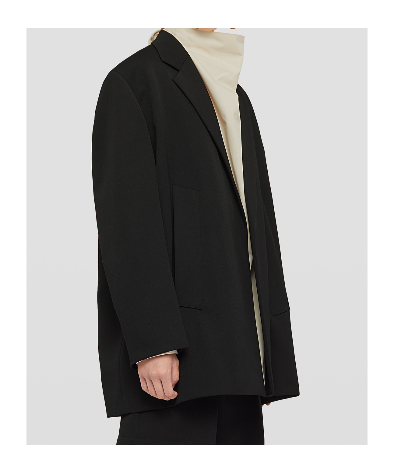 Jil Sander Single-breasted Wool Blazer In Black