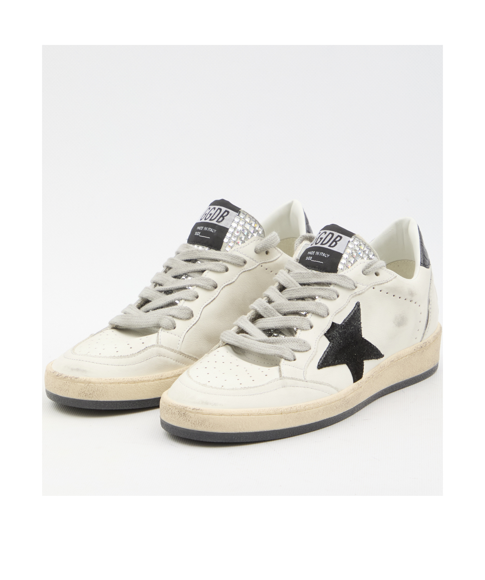 Shop Golden Goose Ball Star Trainers In White