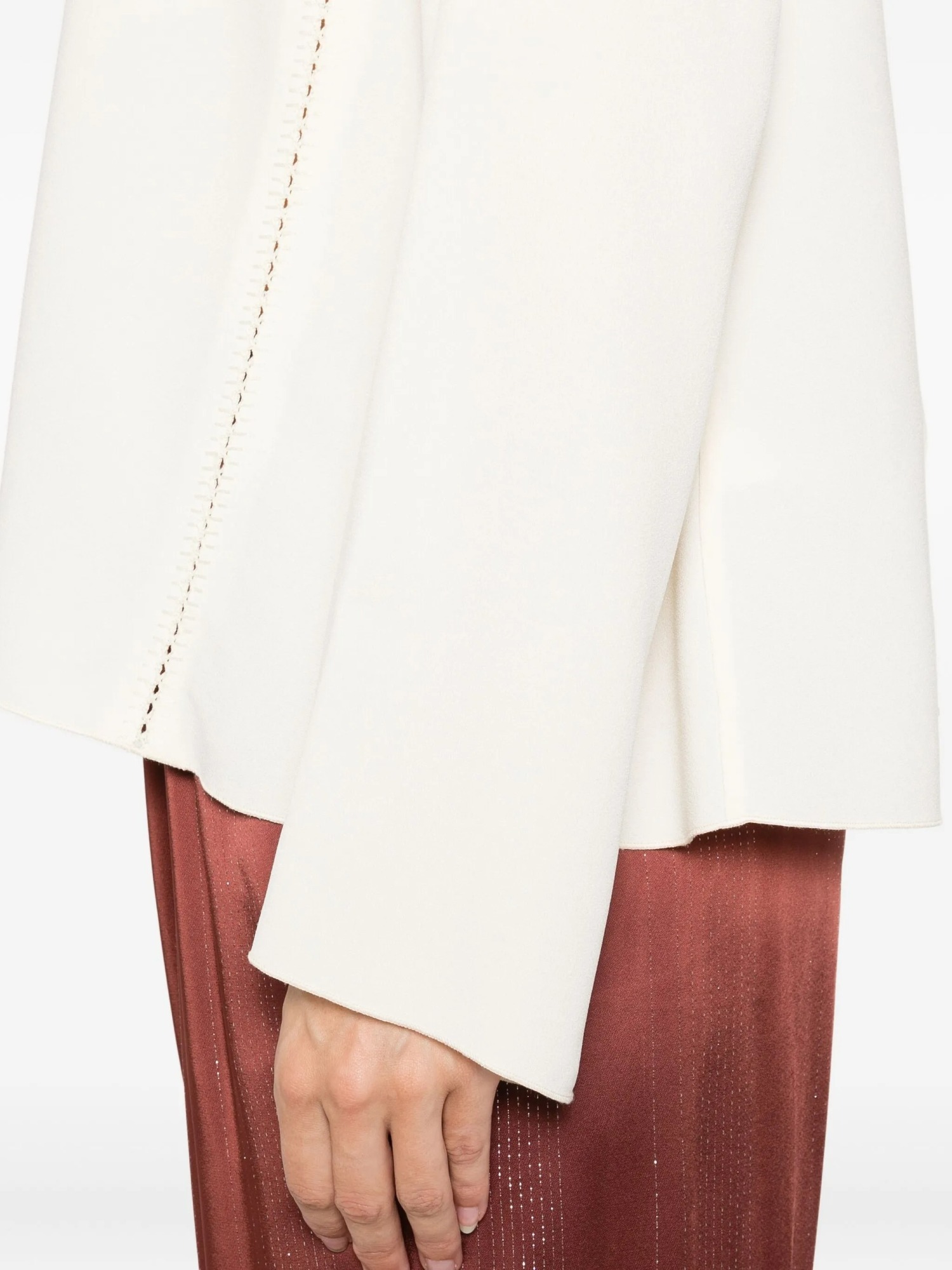 Forte Forte Matte Anvers Satin Embroidered Top In White