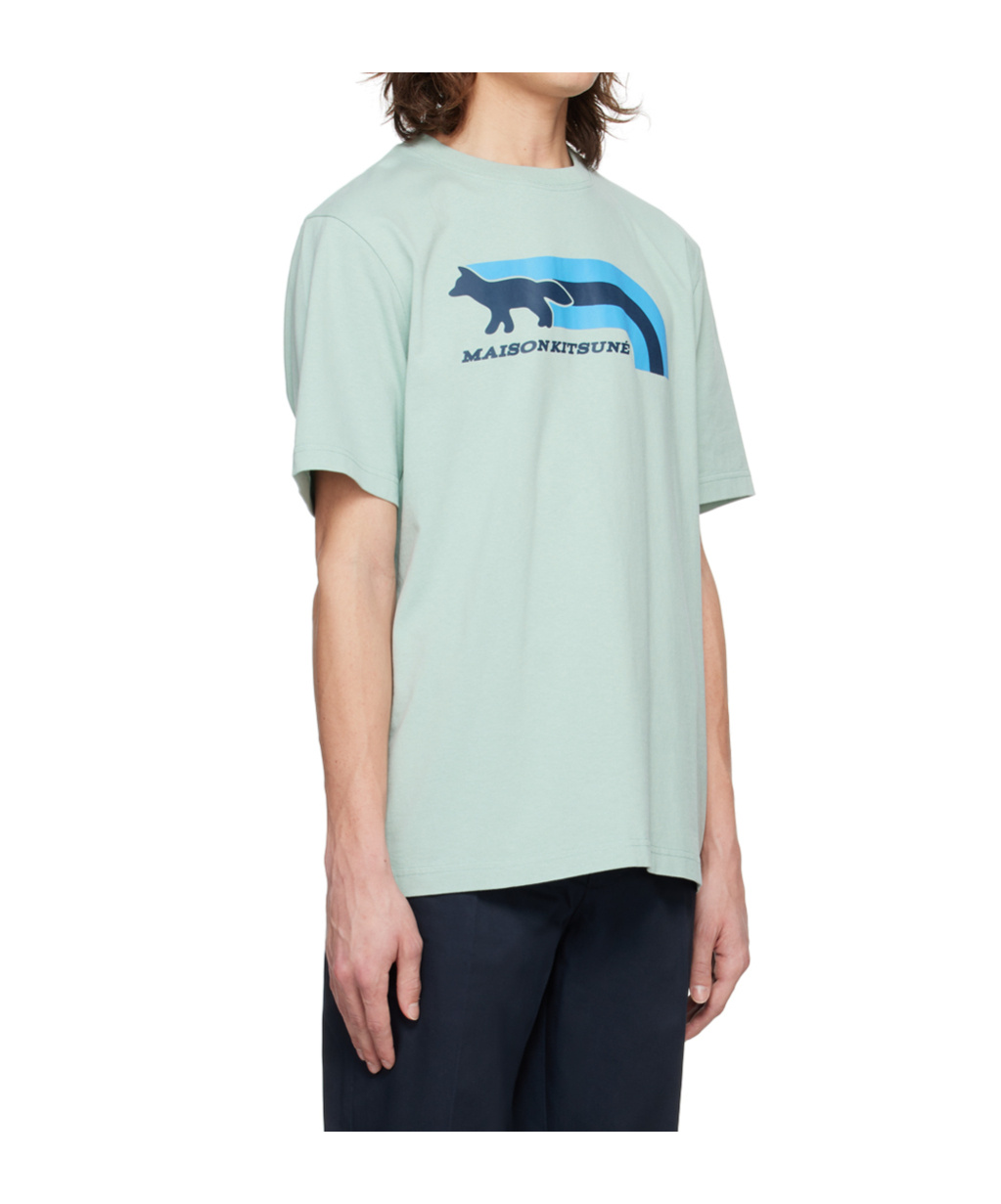 Maison Kitsuné Green Flash Fox T-shirt In Green