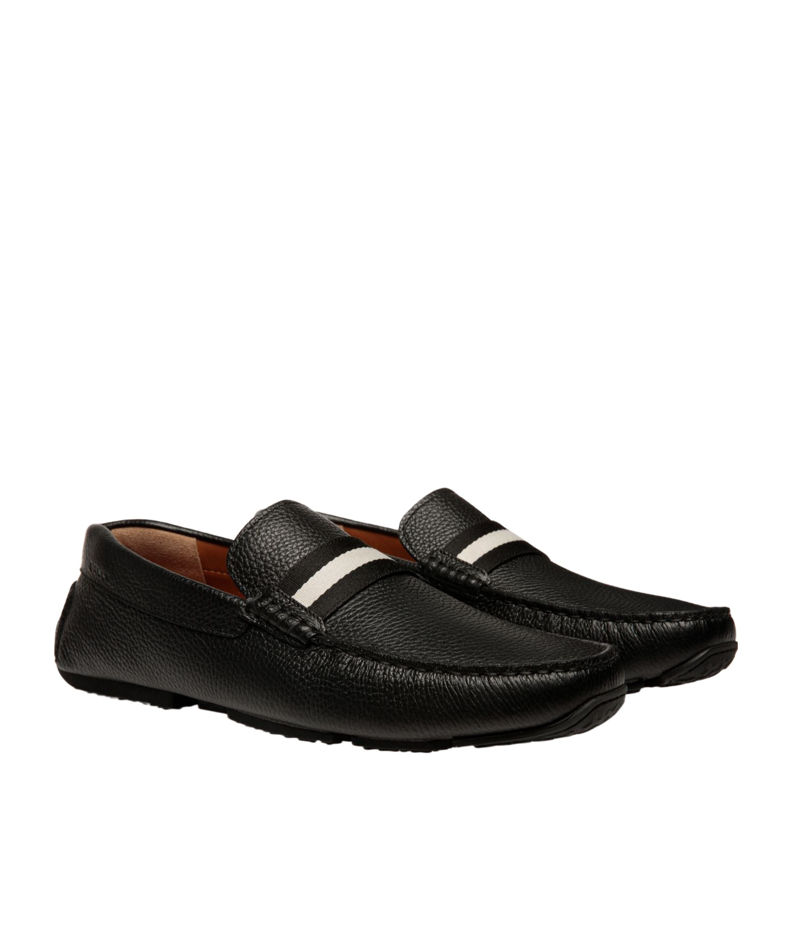 Bally Crossover-strap Detail Loafers In Black