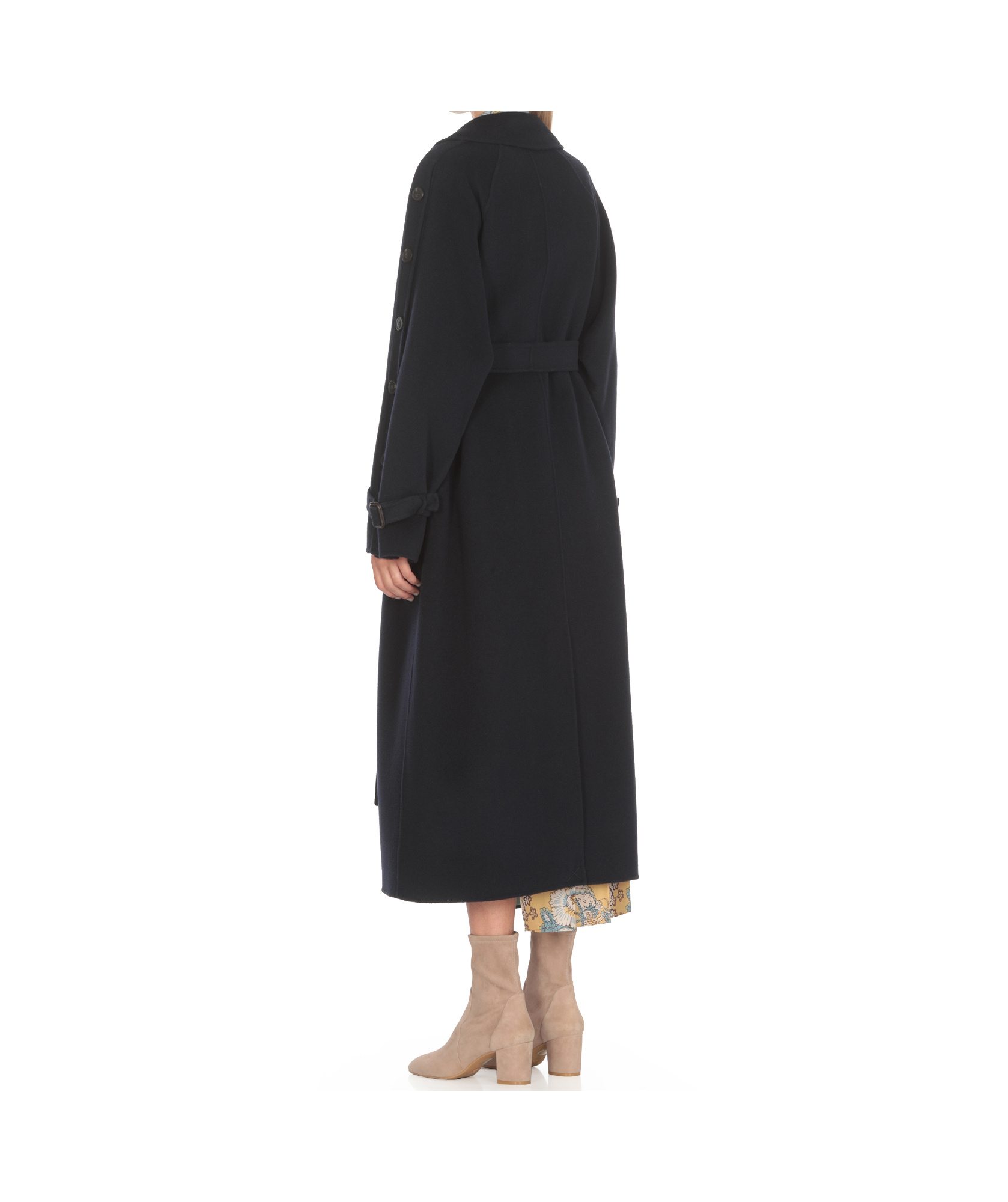 Weekend Max Mara Double Breasted Trench Coat In Black