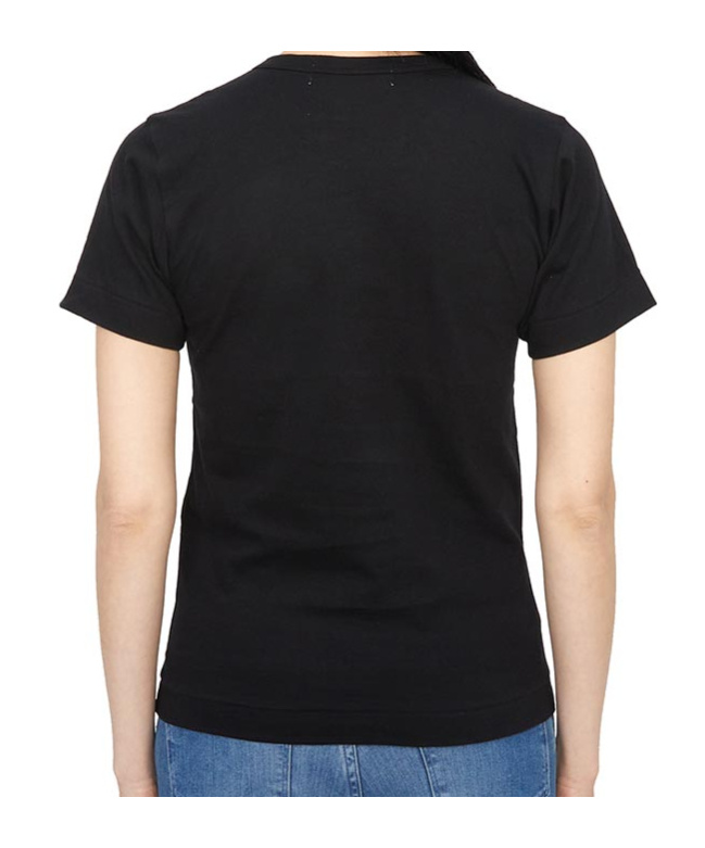 Shop Comme Des Garçons Play Round Neck Short Sleeve T-shirt