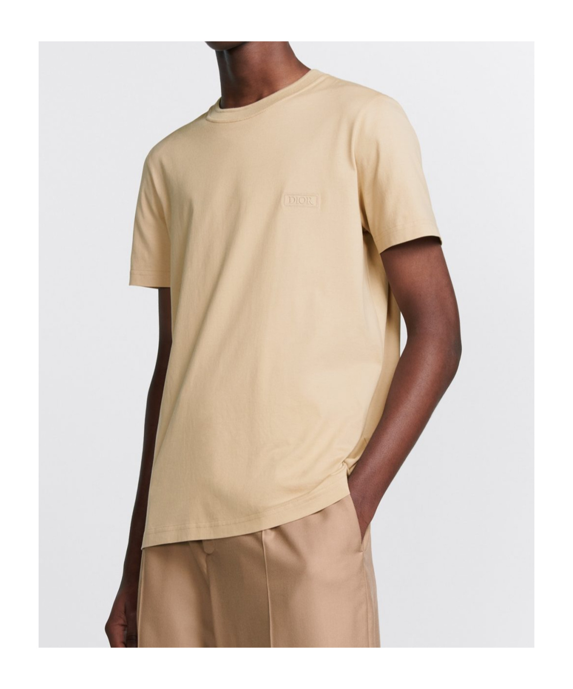 Dior Logo Short-sleeved T-shirt In Nude