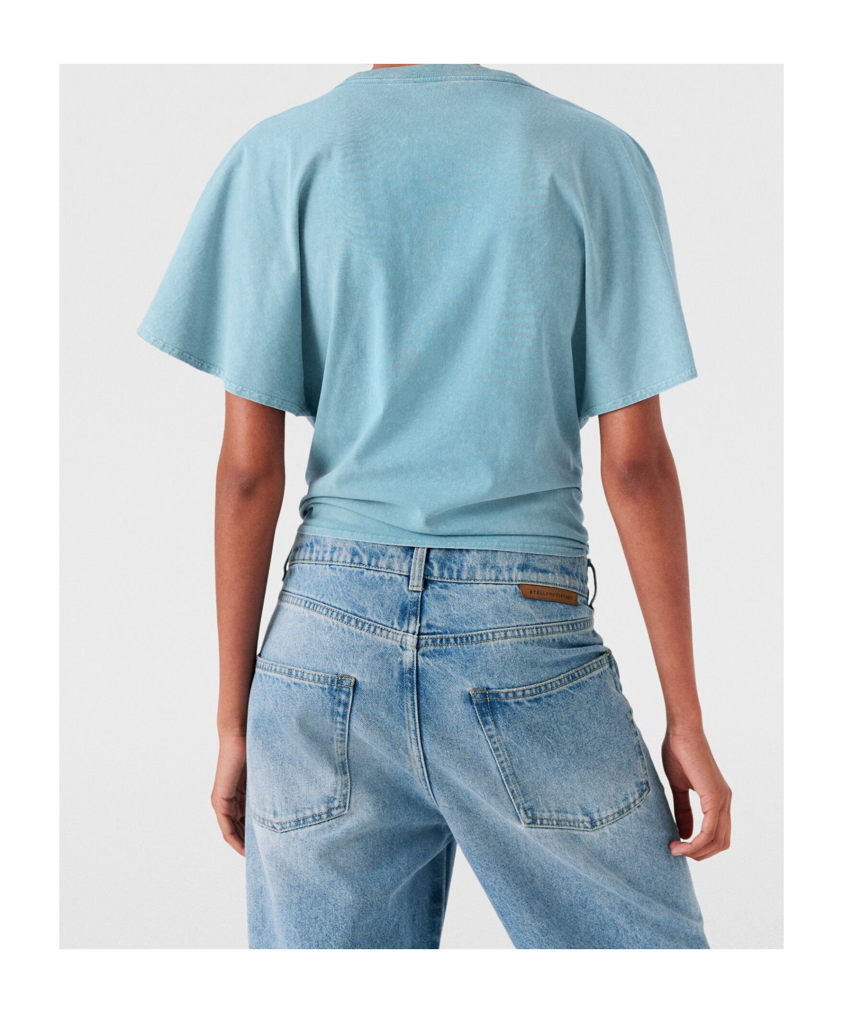 Stella Mccartney Pineapple Neck T-shirt In Blue