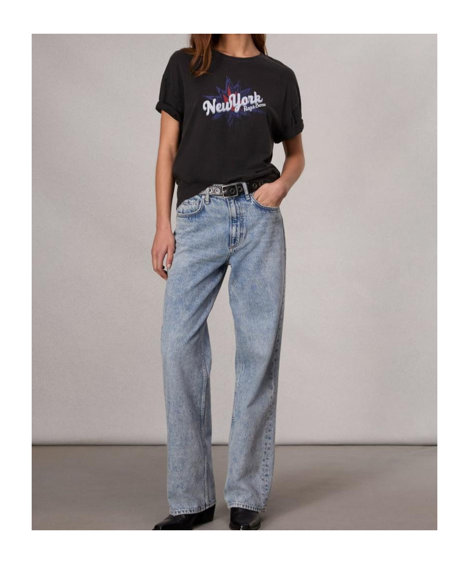 Rag & Bone Short-sleeved T-shirt In Black