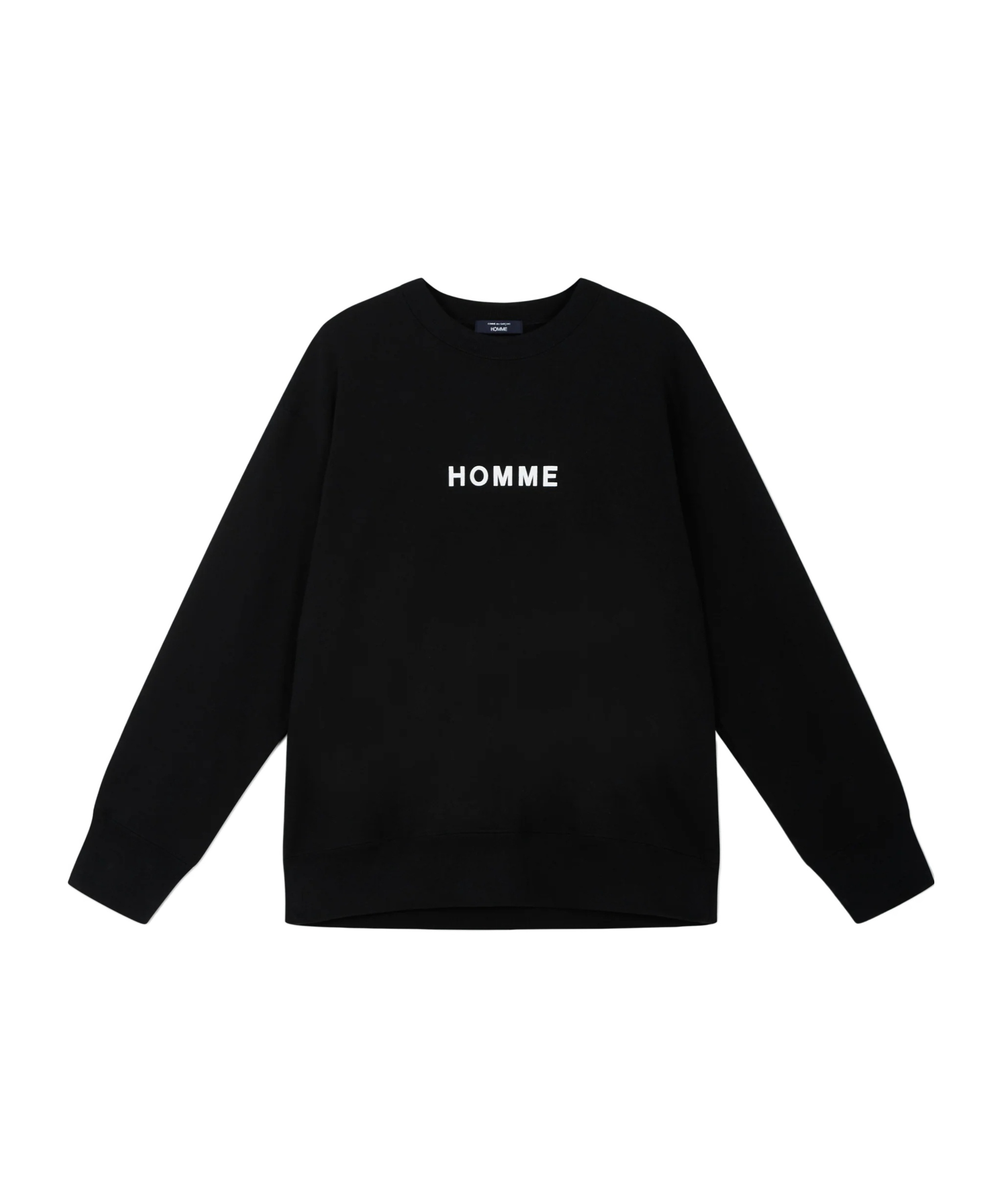 Comme Des Garçons Round Neck Long-sleeved Sweatshirt In Black