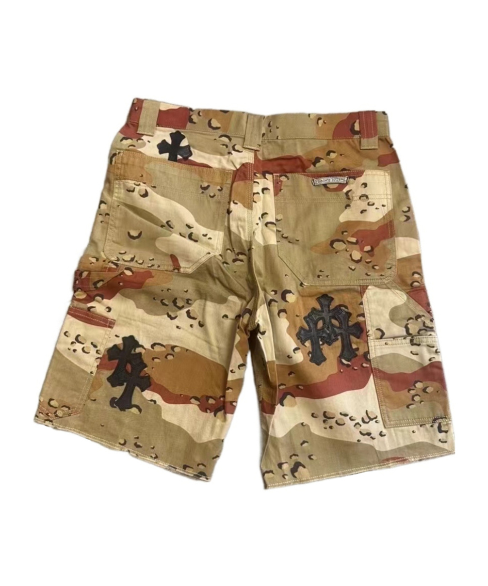 CHROME HEARTS LOGO CAMOUFLAGE SHORTS 