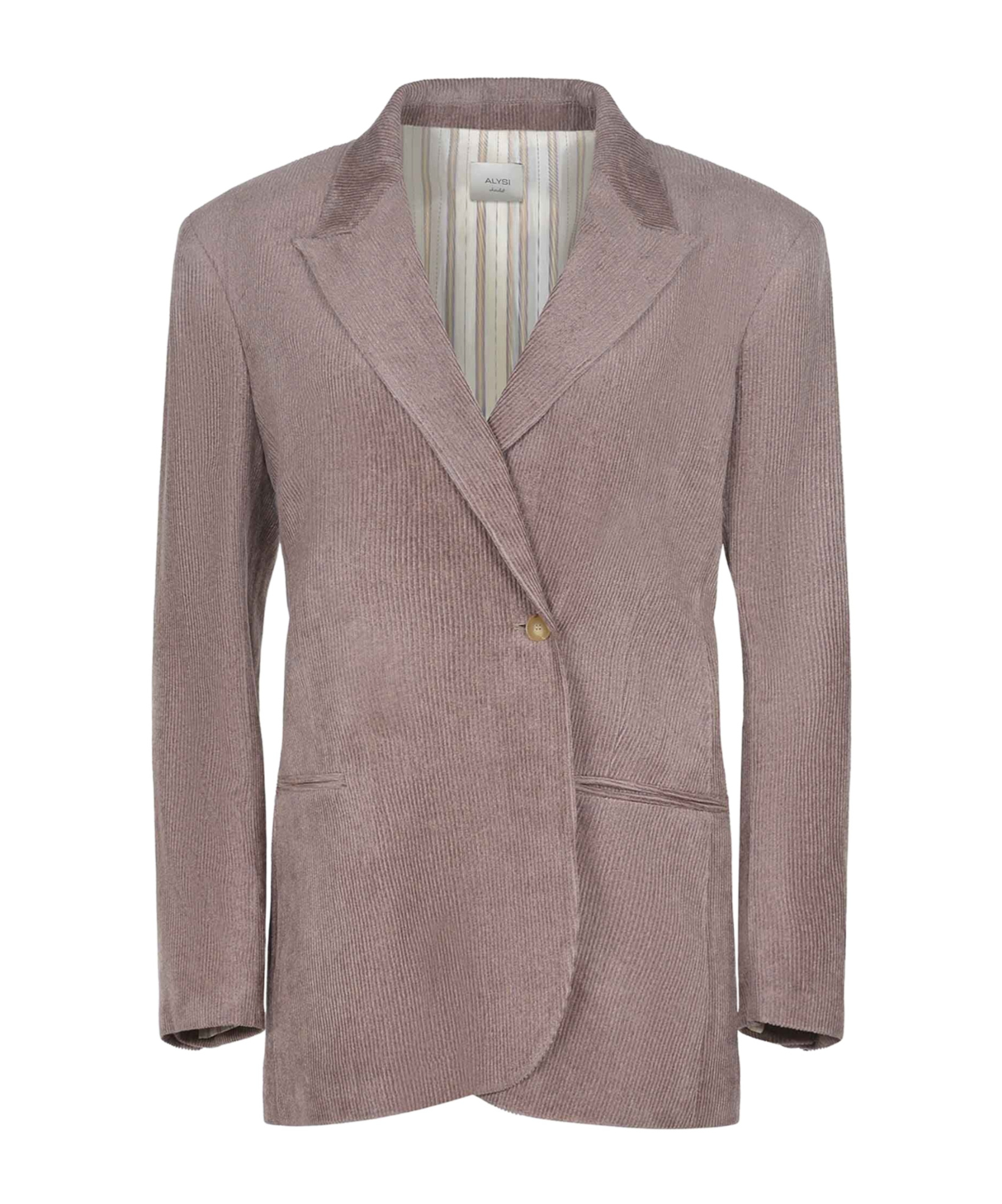 Alysi Lapel Long-sleeved Jacket In Gray
