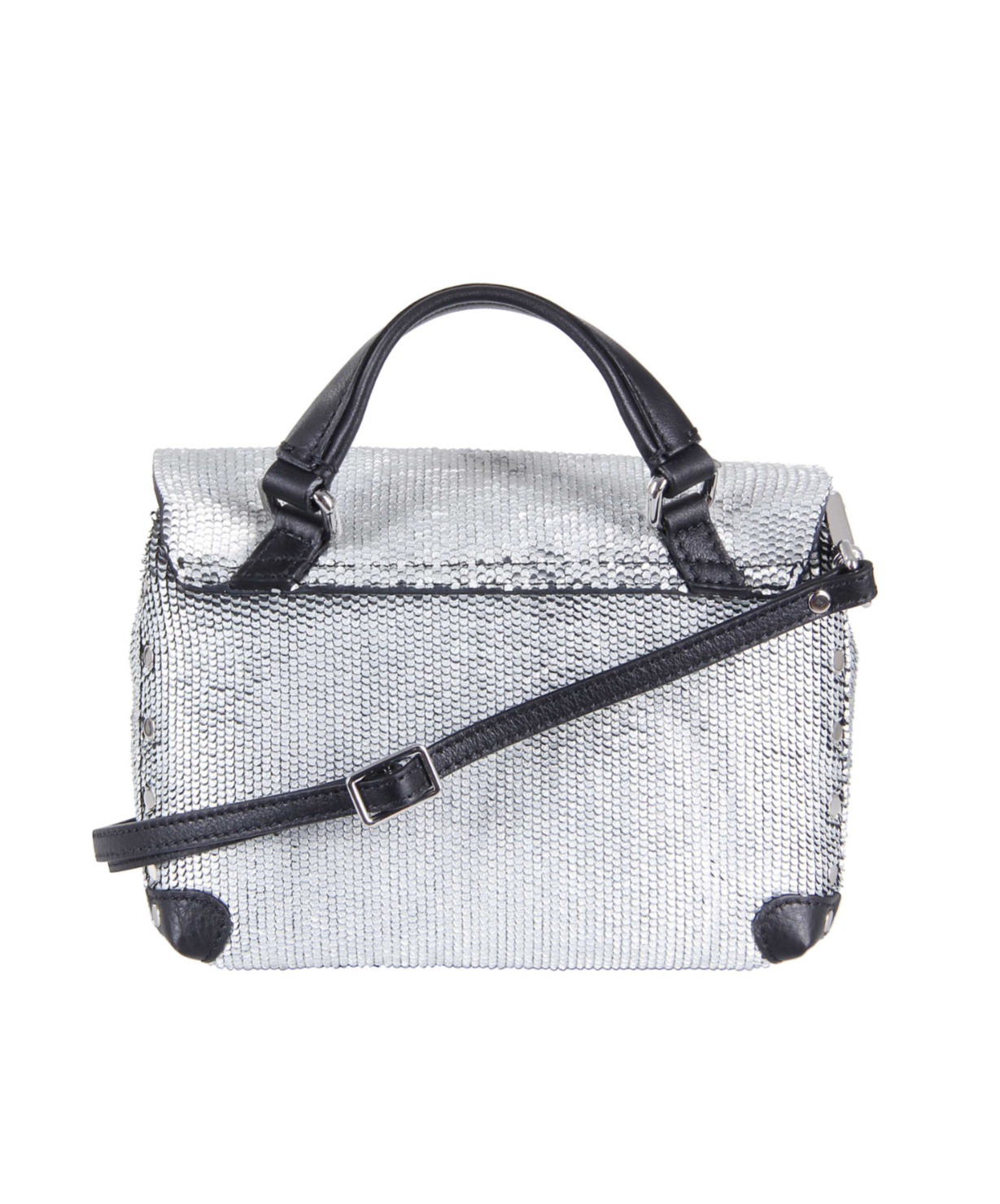 Zanellato Top Handle Shoulder Bag In Silver