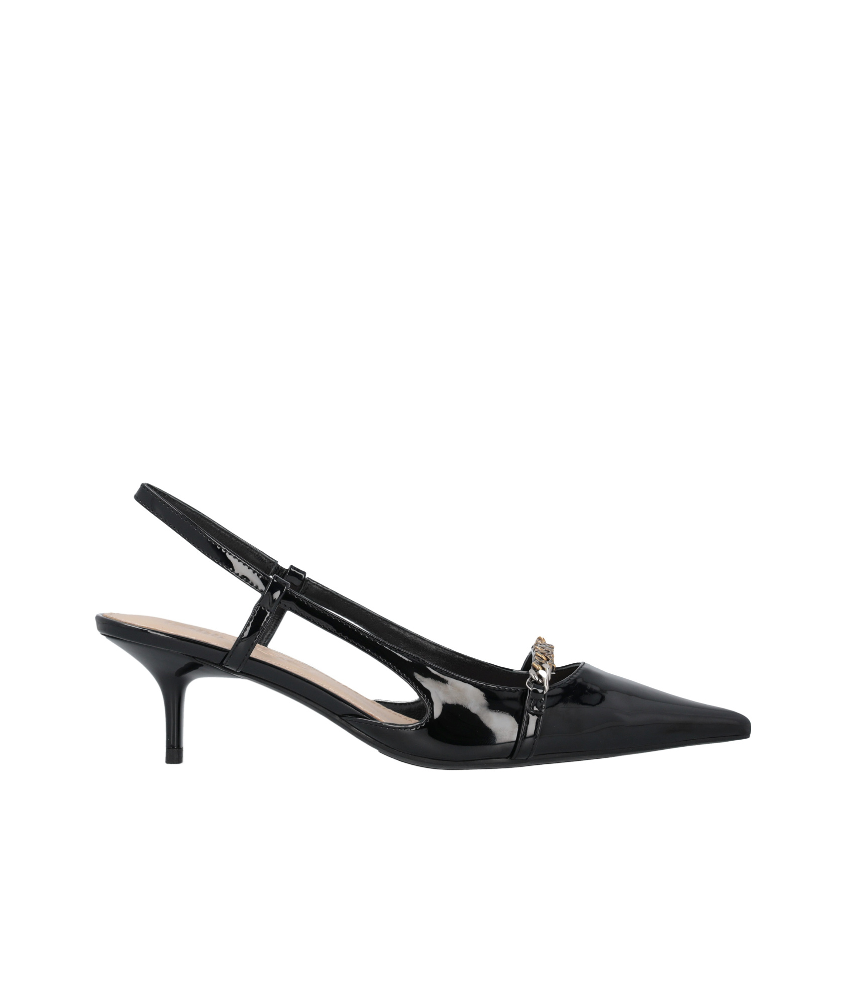 Shop Pinko Chain-linked Slingback Pumps In Black