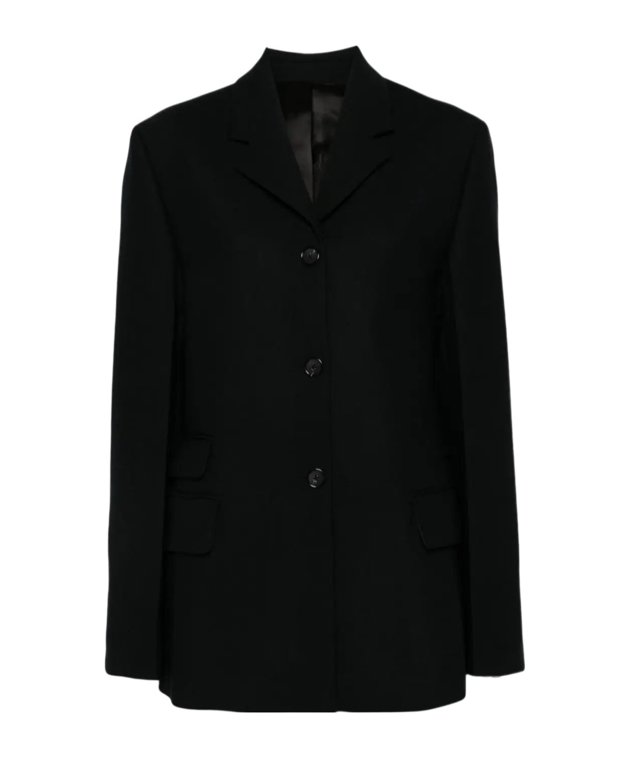 Shop Totême Long-sleeved Suit Coat In Black