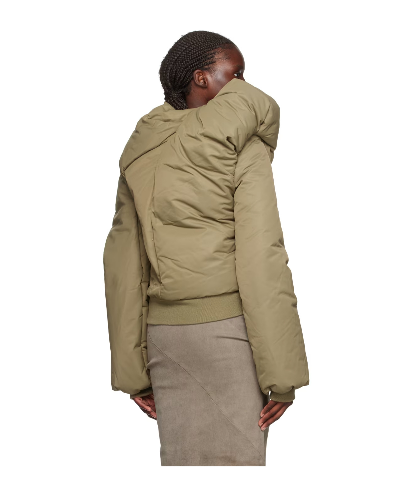 Rick Owens Drkshdw Green Doll Bomber Jacket In Brown